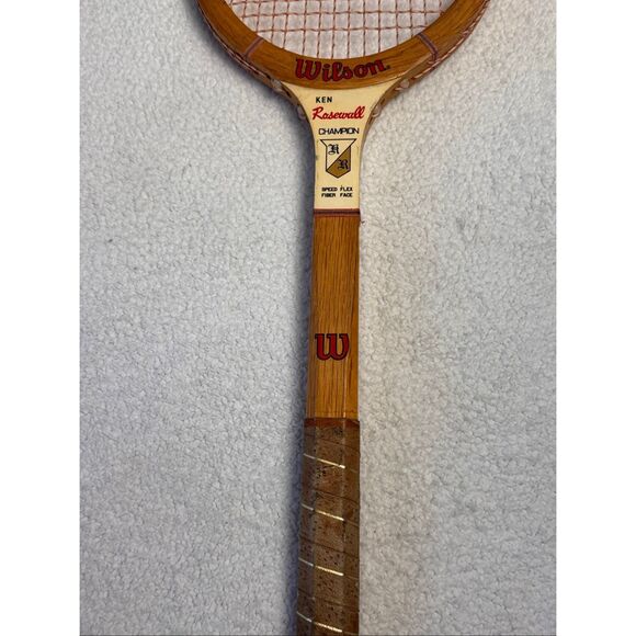 Vintage Wilson Ken Rosewall Champion Wood Wooden Tennis Racquet/Racket - Picture 6 of 15